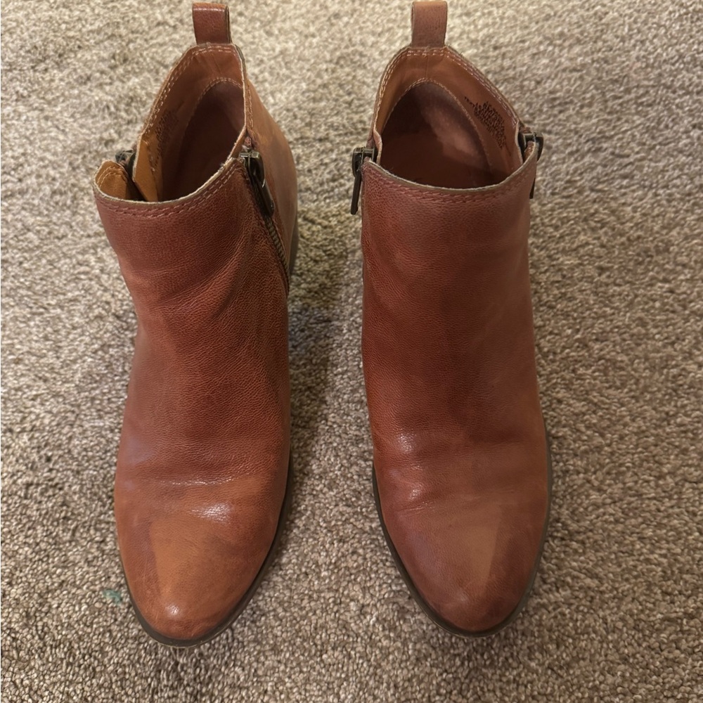 Lucky Brand Tan Leather Booties – Size 8M